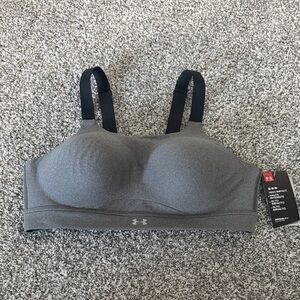 Under Armour Charcoal Sports Bra with Black Straps